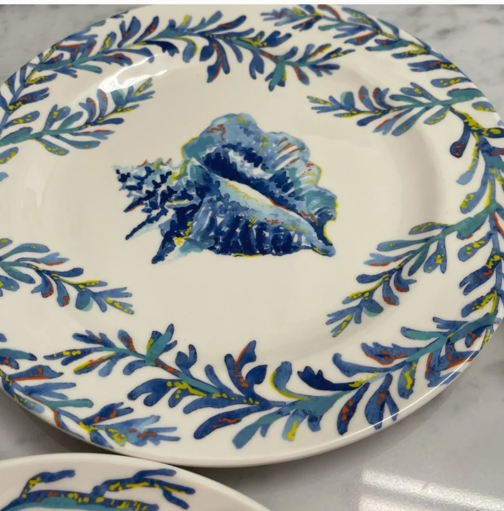 Pottery Barn Set of 6 Melamine Bermuda Salad Plates